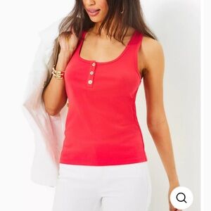 Lilly Pulitzer Sera Knit Tank Top Red